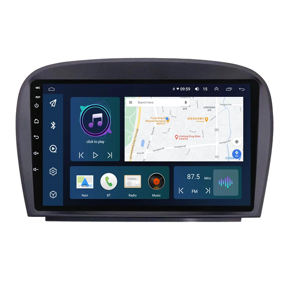Für Benz SL R230 SL350 SL500 SL55 SL600 SL65 Android 12 Auto monitor Carplay DSP RDS GPS eingebaut in 2din Radio DVD-Player 5.1HIFI