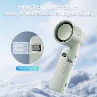Ventilateur portable pliable haute vitesse à batterie 4000 mAh, 3-en-1, à porter et à utiliser sur table ou autour du cou