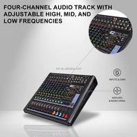 Console de mixage audio numérique professionnelle TNH LV12 à 12 canaux avec alimentation fantôme 48V/MP3 99 DSP égaliseur 7 bandes Équipement audio