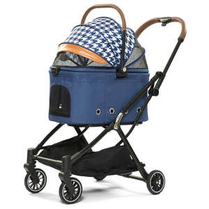 Passeggino portatile per animali domestici, di lusso diretto in fabbrica, elegante carrello per cani pieghevole per gatti - Product Image 1