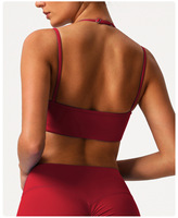 JY Nouvelle Arrivée 2025 Soutien-gorge de sport à maintien élevé, bretelles réglables, dos nu, coussinets amovibles, double couche, effet push-up, pour yoga et gym