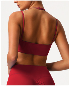 JY 2025 Nuovo Arrivo <span class=keywords><strong>Reggiseno</strong></span> Sportivo Yoga Halter con Supporto Elevato, Spalline Regolabili, Imbottiture Rimovibili, Doppio Strato, Push-up - Product Image 4
