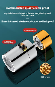 Dispositif anti-éclaboussures pour robinet chromé, connecteur de conversion universel, <span class=keywords><strong>filtre</strong></span> à mailles, accessoires de buse - Product Image 2