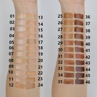 Fond de teint liquide personnalisé 46 couleurs SPF20, naturel, végétalien, couvrance totale, contrôle du sébum, marque privée, fini mat, imperméable