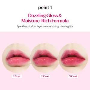 ZON ZHU Crystal Private Label Non Sticky Lips Makeup Glossy High-Shine Plumping Treatment Tinted Lip Oil