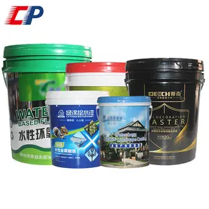 Wholesale 1L-30L Thickened PP Food Grade Round White Empty Plastic Paint Bucket with Handle lid