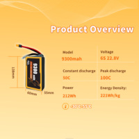 OEM&ODM Lipo Drohnen-Akkupack 6S 22,8V 9300mAh 100C Hohe Entladerate Hohe Kapazität für FPV-Racing RC UAVs