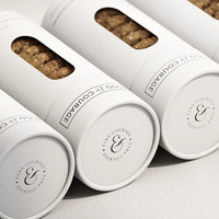 Tubes en papier de qualité alimentaire en lots d'usine pour l'emballage de biscuits Conteneurs de boîtes en papier cylindriques écologiques à fenêtre ouverte