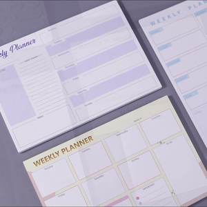 Agenda Settimanale da Scrivania in Cartone Rigido con Pagine Facili da Scrivere, Blocco Note per Lista delle Attività Settimanali con 52 Fogli Non Datati Staccabili - Product Image 5