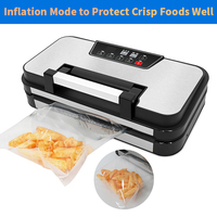 Machine de mise sous vide alimentaire pour usage domestique et semi-commercial, avec double scellage, pression sous vide de 95 kPa et support pour rouleaux de film sous vide