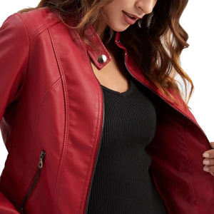 Veste en cuir de serpent pour femme, doublée polaire, imperméable, coupe-vent, respirante, séchage rapide, écologique, couleur unie, coupe ajustée - Product Image 3