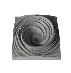 Handcrafted Modern Industrial Style Cement <b>Ashtray</b> with Vortex Design Creative Home Decor Item - Product Image 1