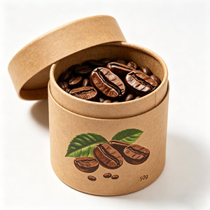 Recyclable Biodegradable Kraft Paper Tube <b>Empty</b> Cardboard Container Packaging With Stamping and Vanishing - Product Image 2