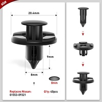 40 pièces de fixations de pare-chocs de voiture de haute qualité, clips de fixation de garde-boue automobile, fixations de carrosserie