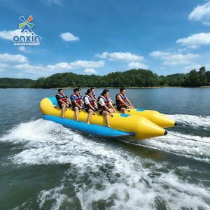 Bateau <span class=keywords><strong>gonflable</strong></span> double <span class=keywords><strong>banane</strong></span> certifié CE, sûr, avec matériau durable, gilet de sauvetage adapté à la <span class=keywords><strong>plage</strong></span>/au lac, divertissement aquatique - Product Image 5