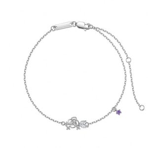 Bracelets Dylam au design délicat, plaqués or 18 carats avec revêtement électrolytique, chaîne à maillons, pendentif fleur en zircone 5A, haute joaillerie - Product Image 1