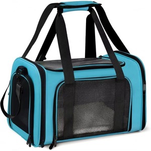 Échantillon gratuit : Cages souples pour chiens, transporteur pliable à 3 portes avec sangles et tapis en polaire pour chiens - Product Image 4