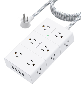 Di alta qualità <span class=keywords><strong>12</strong></span> AC Desktop Power Strip con 4 USB-C a parete montabile 15A sovratensione Flat Plug 3 ampi spazi - Product Image 1