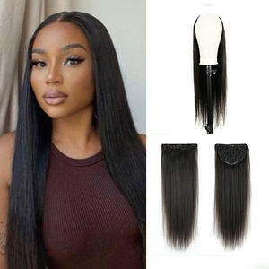 Perruque mi-longue naturelle droite, longue durée, pour femmes noires, 100% cheveux vierges humains, sans synthétique, pour la vie quotidienne et les fêtes - Product Image 1