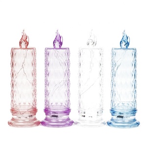 Romantisches Rosenmuster Flammenlose <span class=keywords><strong>LED</strong></span>-Kerze für Hochzeit Weihnachten Heimdekoration mit Refraktions-Halo-Projektion - Product Image 2
