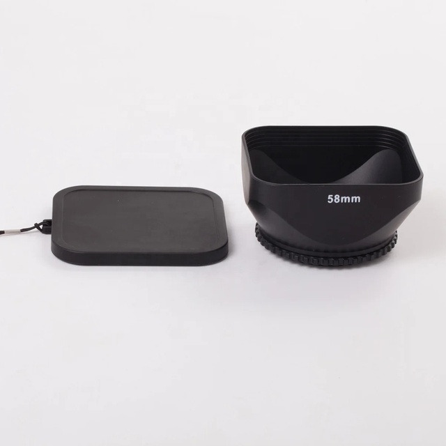 Universal Screw Mount 58mm DV Digital Video Camera Lens Hood with Cap Black