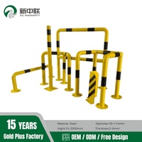 Barreras de Tráfico de Alta Calidad de Acero Anticolisión, Amarillo+Negro, Personalizables, Duraderas, para Estacionamientos, Barreras de Seguridad para Esquinas