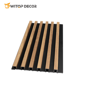 Best-seller Panneau mural WPC de haute qualité pour usage hôtelier Imperméable avec grain de bois à moitié recouvert - Product Image 2