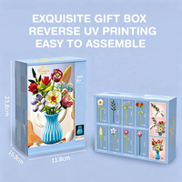 Set de Bloques de Construcción de Ramo de Flores Decorativo para Revendedores de Juguetes, Suministro de Regalos de Temporada, Selección de Catálogo Global para Reventa