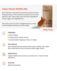 Premezcla para Waffles Apta para Varios Moldes, Certificada ISO 22000, Textura Masticable, Multiaplicación, Fácil de Cocinar - Product Image 5