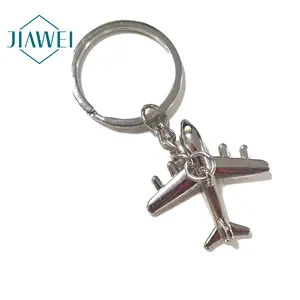 Custom Airplane Shaped Accessories Keyring Cute Mini Plane Metal Key Fob Airplane Keychain