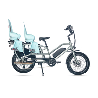 Sepeda Listrik Keluarga dengan Suspensi Penuh, Rem Hidrolik, Sensor Torsi, Peredam Kejut, Baterai Ganda Long-tail, dan Pengiriman dari Gudang EU