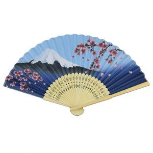 Portable Plastic Hand Fan Traditional Diy Advertising Custom Logo Printed Bamboo Paper Angel Promotional <b>Gift</b> - Product Image 3