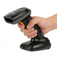 Scanner de codes-barres portable sans fil 2D PDF417 CMOS 2,4 GHz USB POS 1D/2D pour inventaire, certifié ROHS, haute vitesse