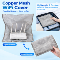 Housse de protection WiFi en tissu Faraday, maille conductrice cuivre-nickel, manchon de blocage EMI RF pour routeur, compteur intelligent, usage domestique