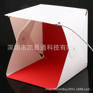 Mini <b>Shooting</b> Tent Box 20cm Foldable With Dual Led Lights Usb Powered For Product Photography Plastic Material - Product Image 4