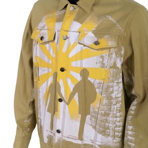 Veste en jean à manches longues TOPSHOW personnalisée en coton 100% avec impression sur écran, streetwear pour hommes - Product Image 2