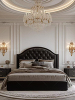 Service de design d'intérieur de villa de luxe sur mesure, solution de mobilier pour salon de style classique, fournisseur de solutions d'aménagement tout-en-un