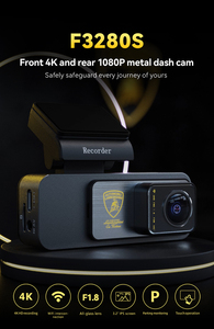 Caméra de tableau de bord à écran tactile 4K 123 ° enregistreur de conduite avant arrière vidéo IPS LCD WiFi GPS 24H Mode de stationnement prend en charge la carte 128G - Product Image 2