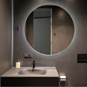 Modern Solar-Powered 500W LED Backlit Bath Mirror Fast Heating Infrared Graphene <b>Wall</b>-Mounted Glass Energy-Efficient Smart - Product Image 4