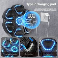Cible de boxe électronique intelligente pour entraînement, équipement de démarrage, mini-pad de frappe, avec musique, pour salle de sport, modèle noir JH-1106