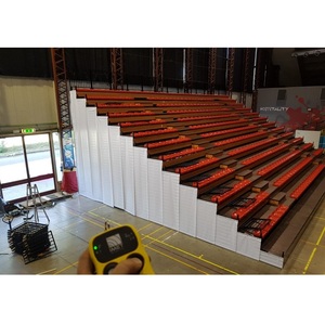 Gradas móviles personalizables de la marca CETA S235 JR soporte telescópico de acero galvanizado en caliente hecho en Italia para entretenimiento deportivo - Product Image 1