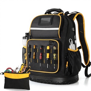 Factory OEM Wholesale <b>Water</b> Repellent Oxford Tool <b>Backpack</b> Hard Bottom Adjustable Strap Multiple Pockets Laptop Sleeve 20L - Product Image 1