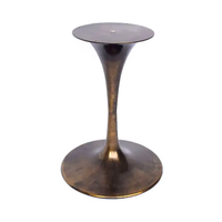 Pieds en métal à un corps en forme de tulipe or argent Bronze noir blanc pieds de Table basse thé pieds de bureau Base de Table à manger Mini bar jambe