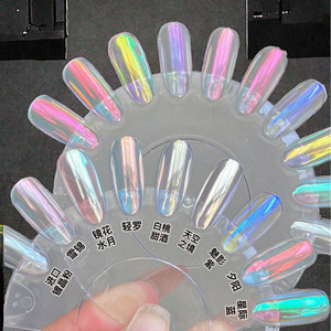 Poudre à ongles Aurora Moonlight Mirror Chrome, paillettes acryliques irisées, pigment blanc pour la décoration des ongles, manucure, salon - Product Image 3