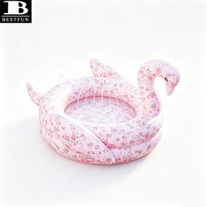 Elegante Spruzzatore Gonfiabile a Forma di Cigno per Piscina, in PVC Resistente, Vasca per Bambini per il Giardino, Ideale per il Divertimento Estivo - Product Image 6