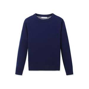 Pull doux à col rond pour enfants, pull léger pour garçons et filles, idéal pour l'école, port décontracté en superposition, pour les journées fraîches - Product Image 1