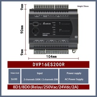Controlador PLC Delta Serie ES2 DVP16/24/32/40/60ES200R/DVP80ES200T/211T 8 I/O China continental