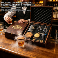 Kit de fumage de whisky de luxe co-marqué OEM personnalisé pour festival du whisky, idéal pour les amateurs de whisky et les outils de barman à domicile