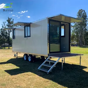 Sunrise Ready Made Prefab Damping Spring Mobile Bathroom Hotel, Cost Effective Affordable Mobile Tiny Homes On Wheels