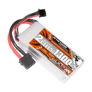 CODDAR RC LiPo Battery 2S 1300MAH 7.4V 140C XT60 RC Car Glider Airplane RC Buggy Truck Truggy Boat Aircraft Small HeliCopter